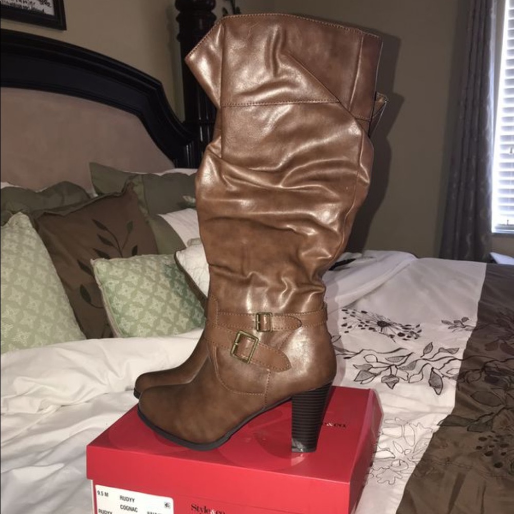 Style & Co Ruddy Cognac/Brown Boots